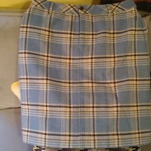 Eddie Bauer plaid wool skirt